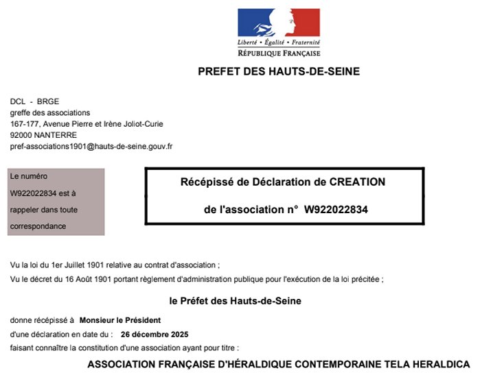 Fondation de l’association Tela Heraldica